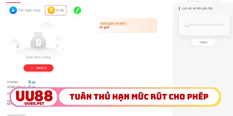 Tuân thủ hạn mức rút cho phép
